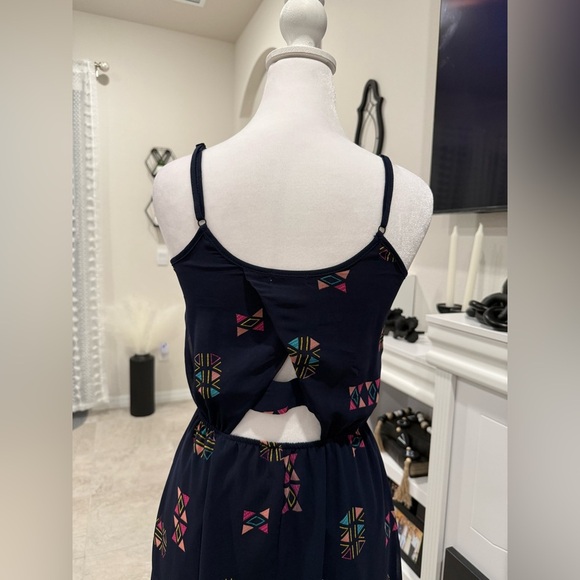 2 x 20$ Xhilaration Black and Yellow Geometric Maxi Dress Size XS - Picture 6 of 7